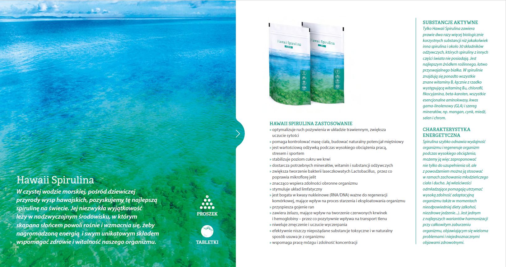 Energy Hawaii Spirulina powder proszek 100 gram