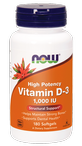 Now Foods Vitamin D-3 1000 j.m. witamina D3 180 kapsułek