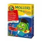 Möller's Omega-3 Rybki 36 żelowych rybek o smaku malinowym