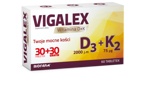 Vigalex witamina D3 2000 IU + witamina K2 75 ug 60 tabletek
