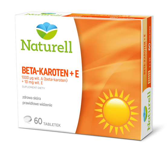 Naturell Betakaroten + witamina E 60 tabletek Bez Recepty \ Witaminy
