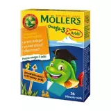 Möller's Omega-3 Rybki 36 żelowych rybek o smaku pomarańczowo - cytrynowym